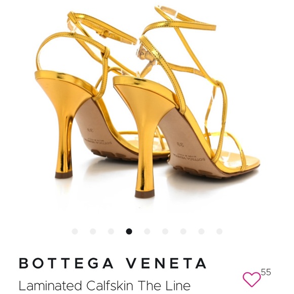 BOTTEGA VENETA GOLD LINE HEELS - Picture 4 of 13